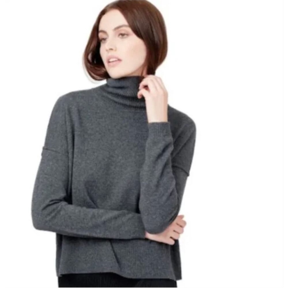 Cuyana Gray Wool & Cashmere Turtleneck